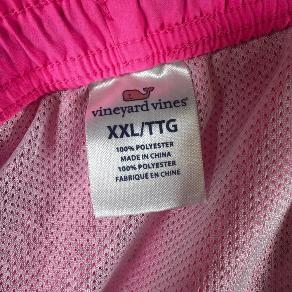 Vineyard Vines Mens XXL Neon Pink Board Shorts Swim Trunks Mesh Lined Preppy